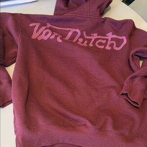 Von Dutch Women's Burgundy Hoodie